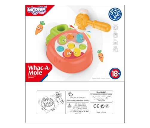 WOOPIE BABY Gra Zręcznościowa Uderz Kreta Wbijanka