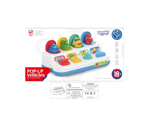 WOOPIE BABY Zabawka Edukacyjna Wyskakujące Pojazdy POP-UP