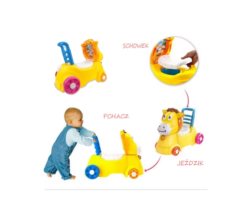 Bērnu stumjamā mašīna 3in1 WOOPIE BABY