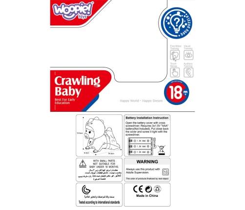 WOOPIE BABY Raczkujący Bobas Zabawka z Melodiami Świecąca