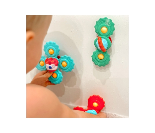 WOOPIE BABY Gryzak Spinner Wirujący z Przyssawką Zestaw 3 szt