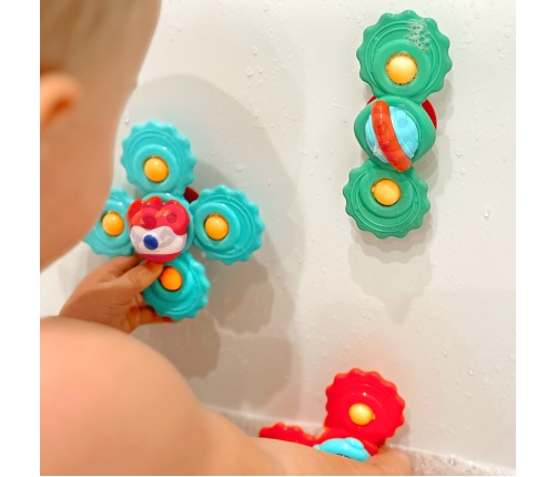 WOOPIE BABY Gryzak Spinner Wirujący z Przyssawką Zestaw 3 szt