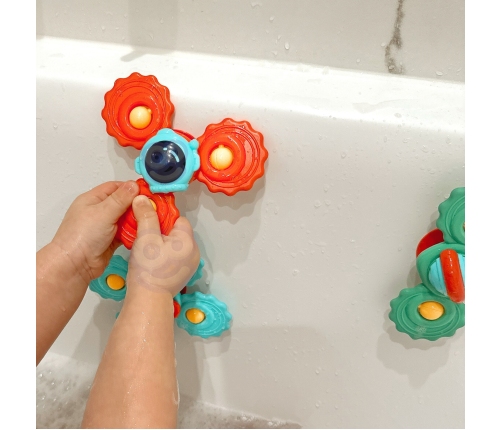 WOOPIE BABY Gryzak Spinner Wirujący z Przyssawką Zestaw 3 szt