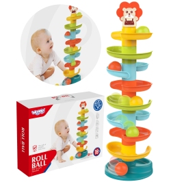 WOOPIE BABY Kulodrom Tor Kulkowy Zestaw Spirala + 6 Kulek