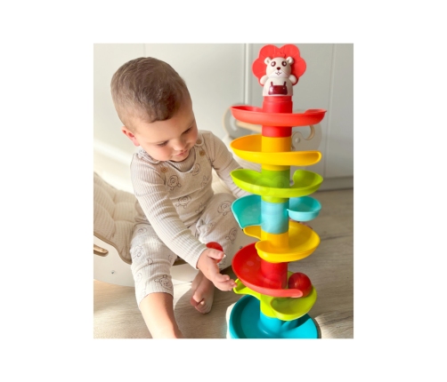 WOOPIE BABY Kulodrom Tor Kulkowy Zestaw Spirala + 6 Kulek