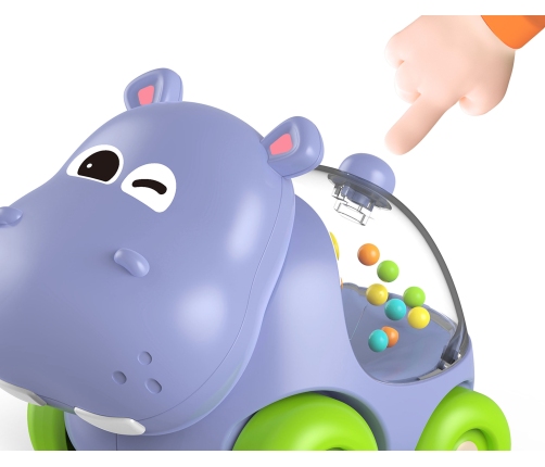 WOOPIE BABY Grzechotka Samochodzik Pojazd Hipopotam