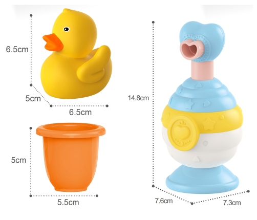 WOOPIE BABY Zabawki do Kąpieli Kubeczek + Kaczuszka + Dozownik Mydła Zestaw