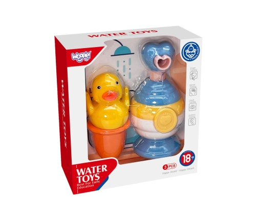 WOOPIE BABY Zabawki do Kąpieli Kubeczek + Kaczuszka + Dozownik Mydła Zestaw