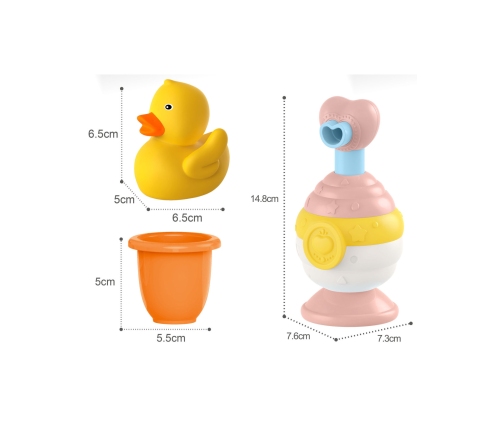 WOOPIE BABY Zabawki do Kąpieli Kubeczek + Kaczuszka + Dozownik Mydła Zestaw