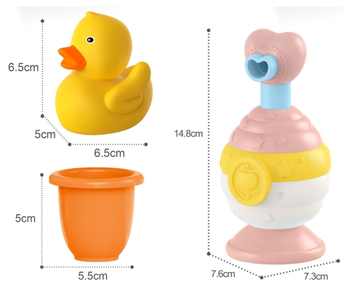 WOOPIE BABY Zabawki do Kąpieli Kubeczek + Kaczuszka + Dozownik Mydła Zestaw
