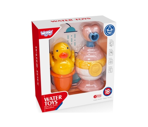 WOOPIE BABY Zabawki do Kąpieli Kubeczek + Kaczuszka + Dozownik Mydła Zestaw