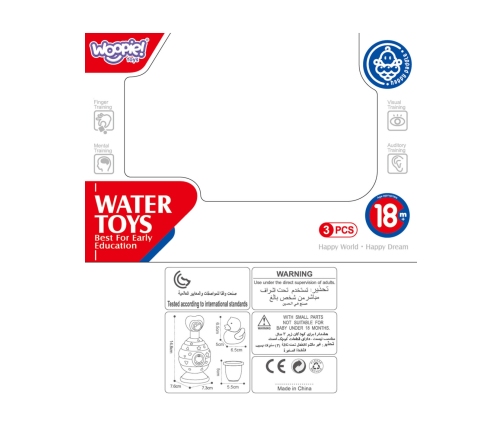 WOOPIE BABY Zabawki do Kąpieli Kubeczek + Kaczuszka + Dozownik Mydła Zestaw