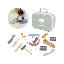 VIGA PolarB Drewniany Zestaw Dentysty Torba
