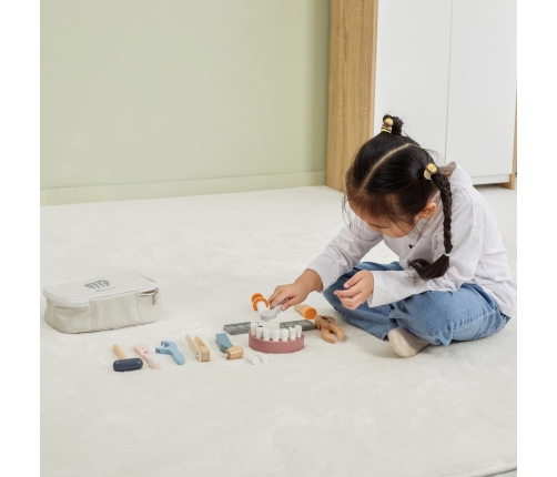 VIGA PolarB Drewniany Zestaw Dentysty Torba