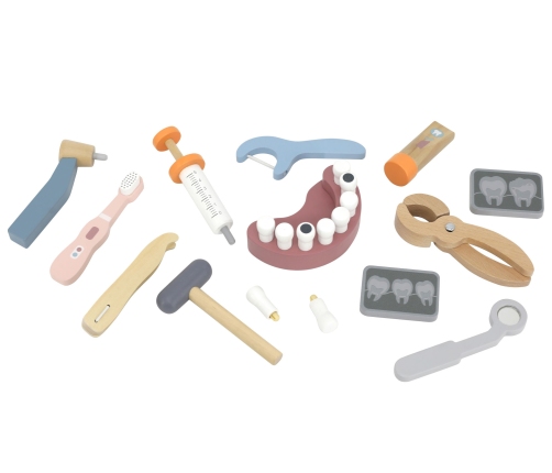 VIGA PolarB Drewniany Zestaw Dentysty Torba