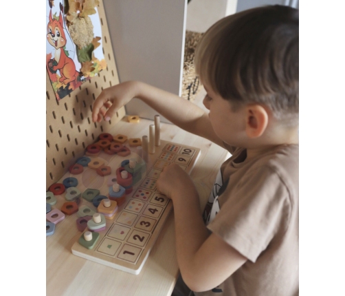 VIGA PolarB Drewniane Liczydło Sorter Nauka Liczb Montessori