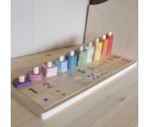 VIGA PolarB Drewniane Liczydło Sorter Nauka Liczb Montessori
