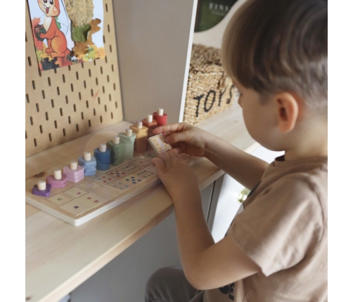 VIGA PolarB Drewniane Liczydło Sorter Nauka Liczb Montessori
