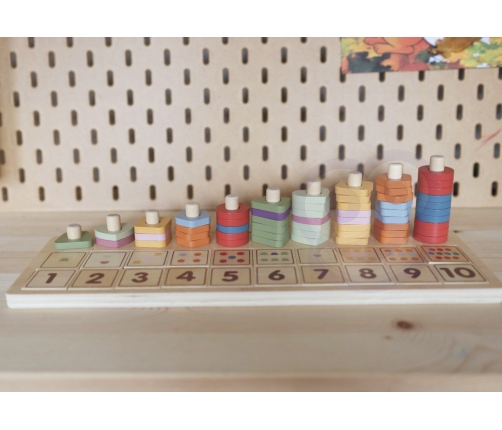 VIGA PolarB Drewniane Liczydło Sorter Nauka Liczb Montessori