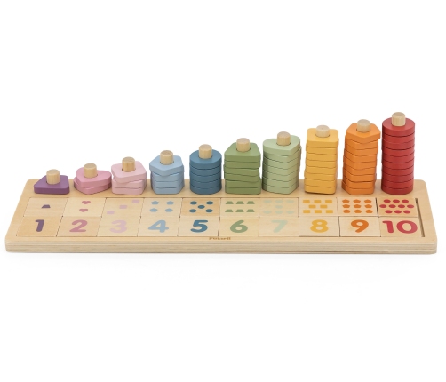 VIGA PolarB Drewniane Liczydło Sorter Nauka Liczb Montessori