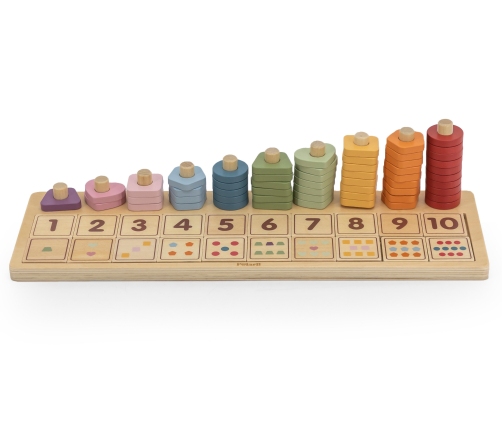 VIGA PolarB Drewniane Liczydło Sorter Nauka Liczb Montessori