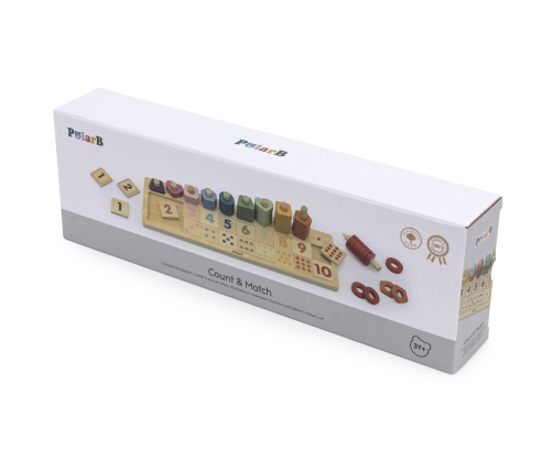 VIGA PolarB Drewniane Liczydło Sorter Nauka Liczb Montessori