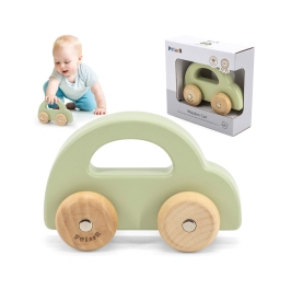 VIGA PolarB Drewniany Samochodzik do Pchania Zielony