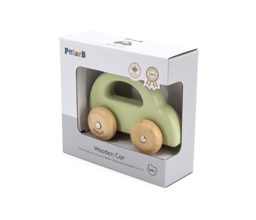 VIGA PolarB Drewniany Samochodzik do Pchania Zielony