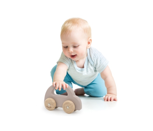 VIGA PolarB Drewniany Samochodzik do Pchania Brązowy