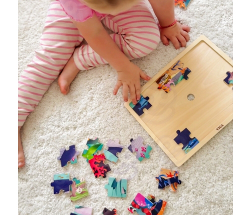 VIGA Drewniane Puzzle Układanka 24 el. Sekrety Morza