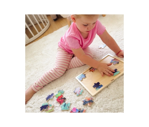 VIGA Drewniane Puzzle Układanka 24 el. Sekrety Morza
