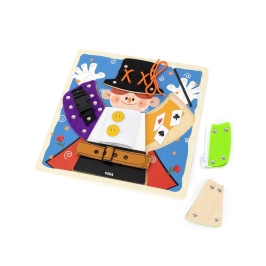 VIGA Drewniana Tablica Manipulacyjna Klamry Zamki Magik Monstessori VIGA Drewniana Tablica Manipulacyjna Klamry Zamki Magik Monstessori
