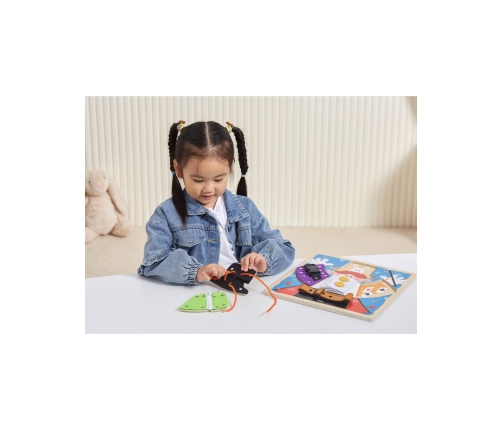 VIGA Drewniana Tablica Manipulacyjna Klamry Zamki Magik Monstessori