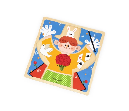 VIGA Drewniana Tablica Manipulacyjna Klamry Zamki Magik Monstessori