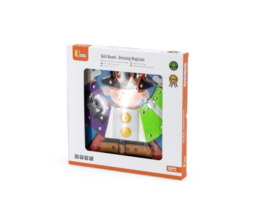 VIGA Drewniana Tablica Manipulacyjna Klamry Zamki Magik Monstessori