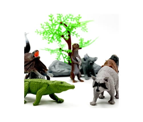 WOOPIE Zestaw Figurki Dzikie Zwierzęta 15 szt.