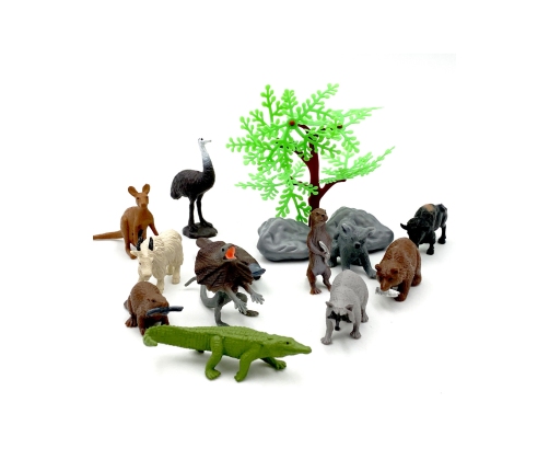 WOOPIE Zestaw Figurki Dzikie Zwierzęta 15 szt.