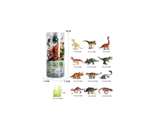 WOOPIE Zestaw Figurki Dinozaury 18 szt. - wersja 2