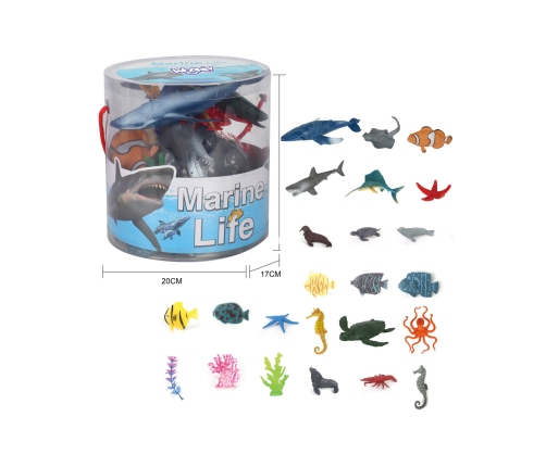 WOOPIE Zestaw Figurki Zwierzeta Morskie 33 el.