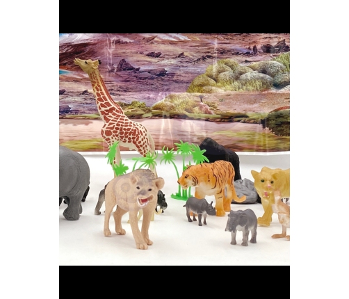 WOOPIE Zestaw Figurki Zwierzęta Safari 34 szt.