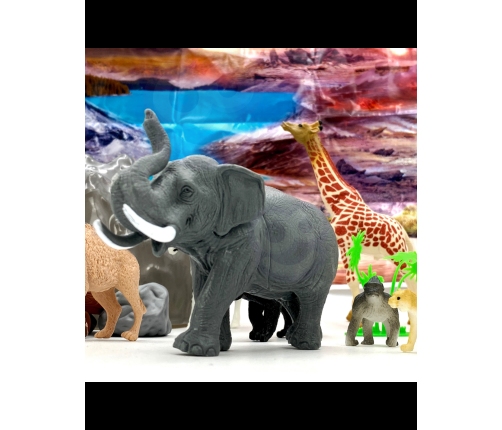 WOOPIE Zestaw Figurki Zwierzęta Safari 34 szt.