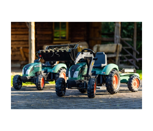 Traktors ar pedāļiem ar piekabi FALK Landini Green