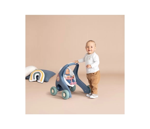 SMOBY Little Chodzik Pchacz 3w1 Wózek dla Dzieci + Lalka Bobas
