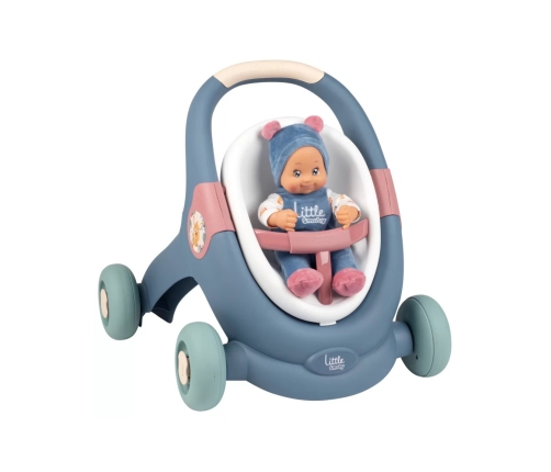 SMOBY Little Chodzik Pchacz 3w1 Wózek dla Dzieci + Lalka Bobas