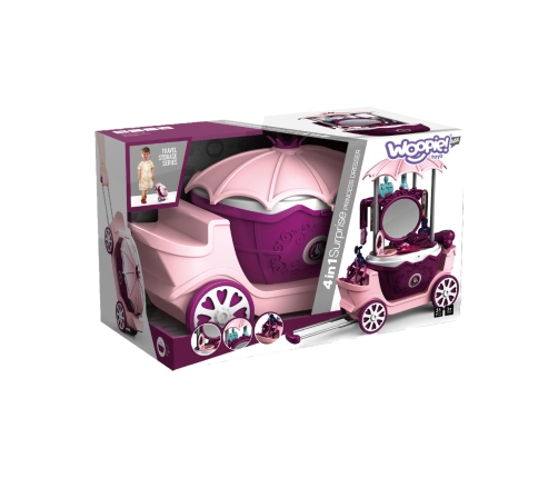 WOOPIE Salon Piękności Urody Toaletka na Kółkach Wózek Wlizka 31 akc. 4w1