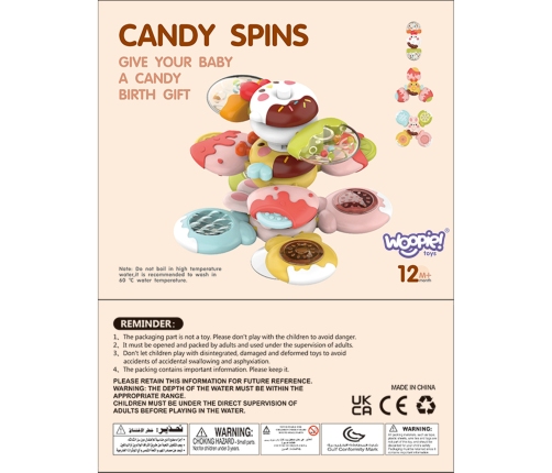 WOOPIE BABY Spinner Zabawka Sensoryczna Pszczoła Kurczak Królik Wymienne 3 szt.