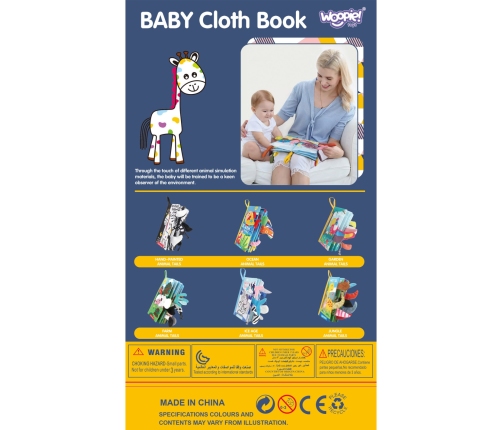 WOOPIE BABY Książeczka Kontrastowa Sensoryczna Dla Niemowląt