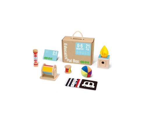 TOOKY TOY Box Pudełko XXL Montessori Edukacyjne 6w1 Sensoryczne 0-6 Mies