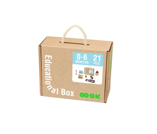 TOOKY TOY Box Pudełko XXL Montessori Edukacyjne 6w1 Sensoryczne 0-6 Mies