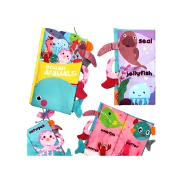 WOOPIE BABY Książeczka z Ogonkami Zwierząt Morskich Materiałowa WOOPIE BABY Książeczka z Ogonkami Zwierząt Morskich Materiałowa